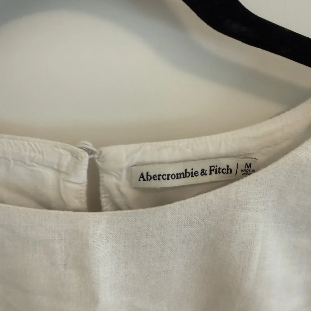 Abercrombie & Fitch White Sleeveless Linen Top - Picture 4 of 6